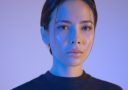 woman wearing black crew-neck shirt