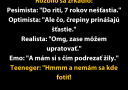 Nálady po rozbití zrkadla: pesimista, optimista, realista, emo a teenager reagujú vtipným spôsobom.